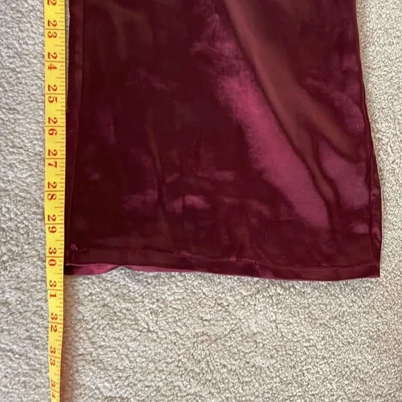 IVY Smocked Waist Satin Pull-On Wide Leg Pant with Pockets, sz S - Picture 13 of 14